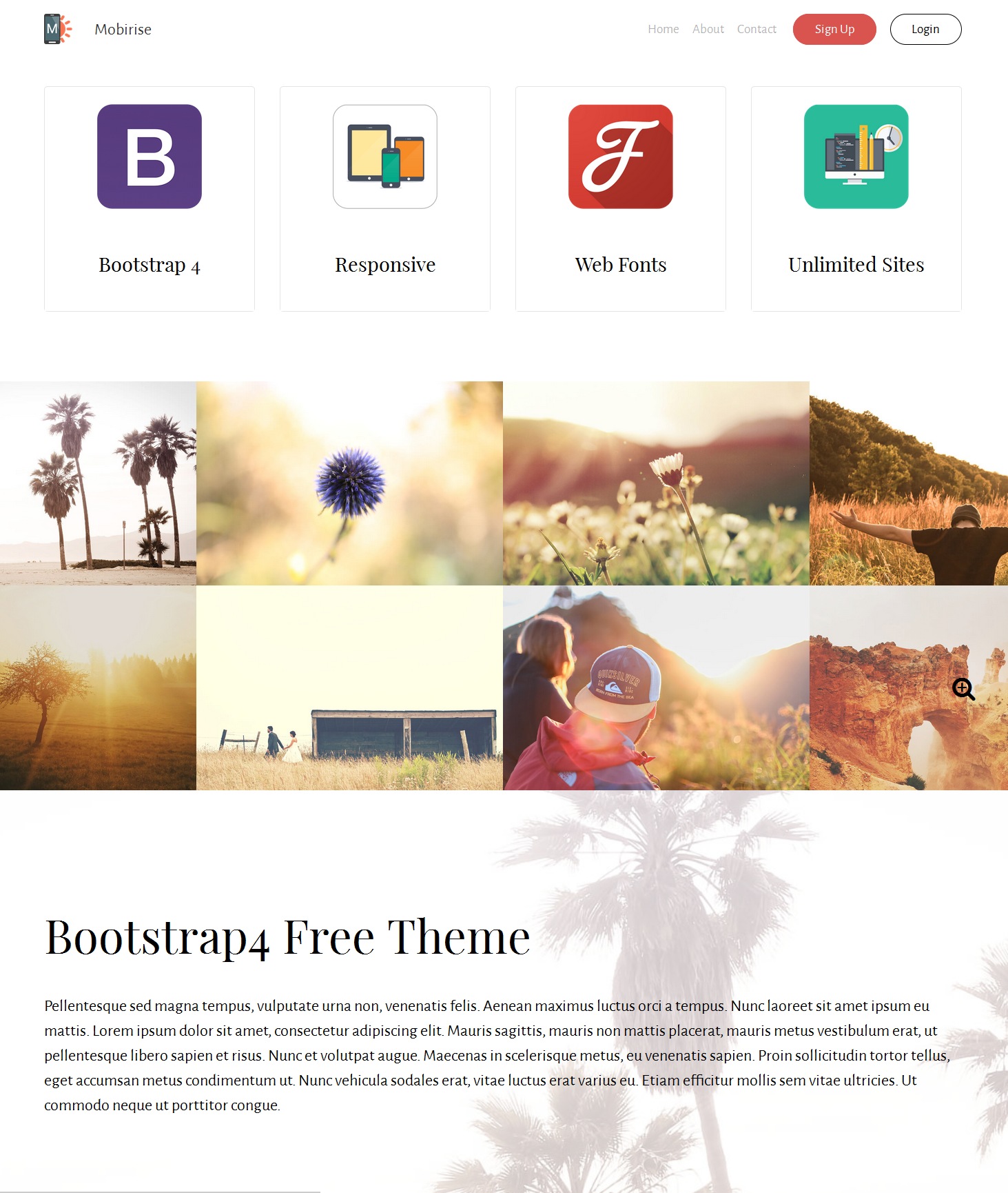HTML Bootstrap Website Theme