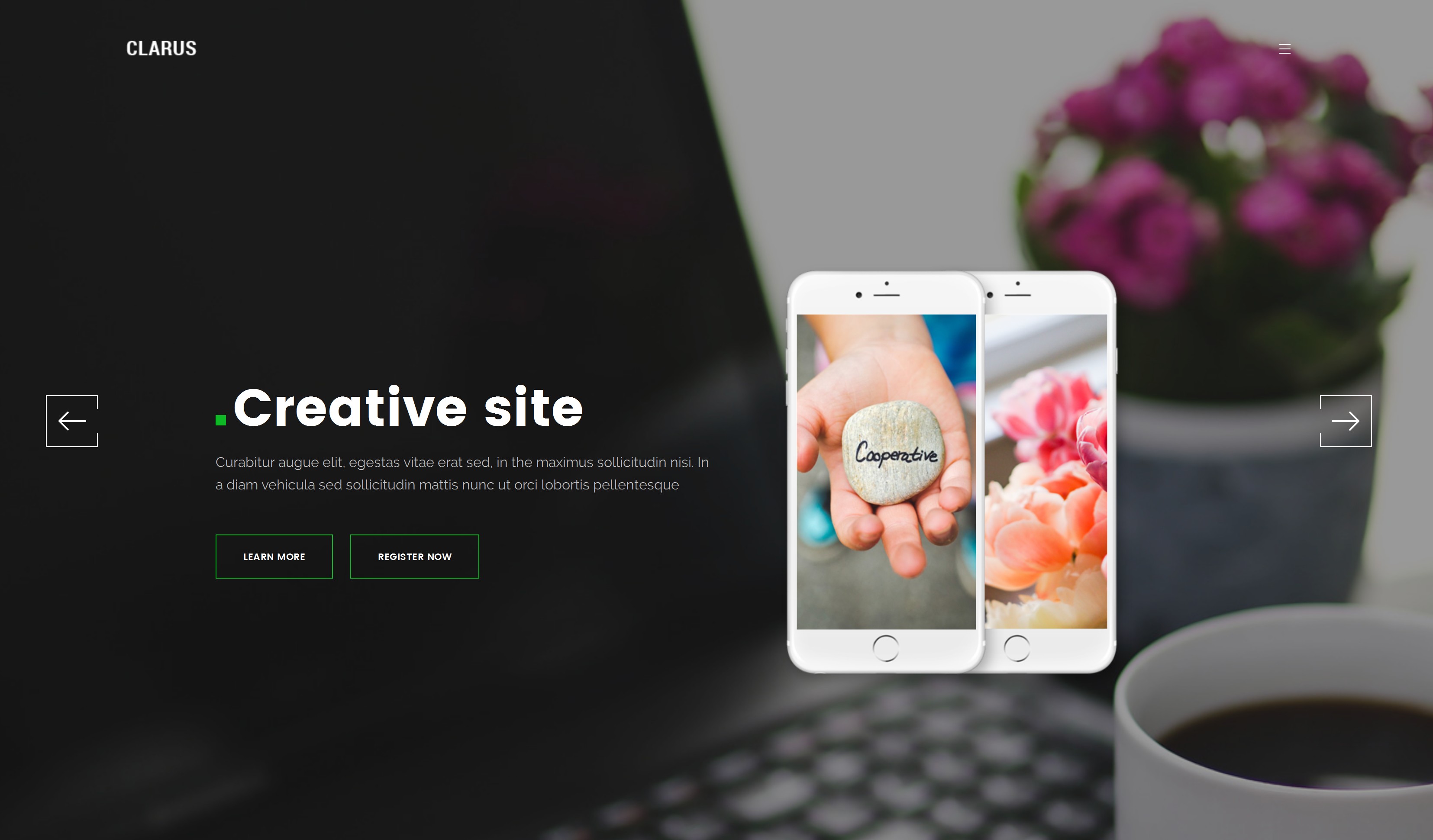 CSS3 Bootstrap Parallax Theme