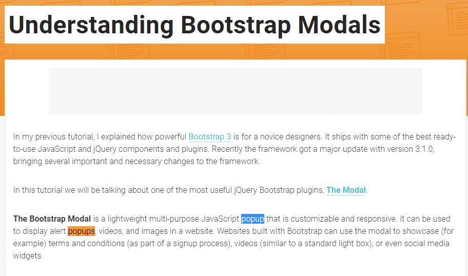  Yet another  valuable  content  regarding Bootstrap Modal Popup