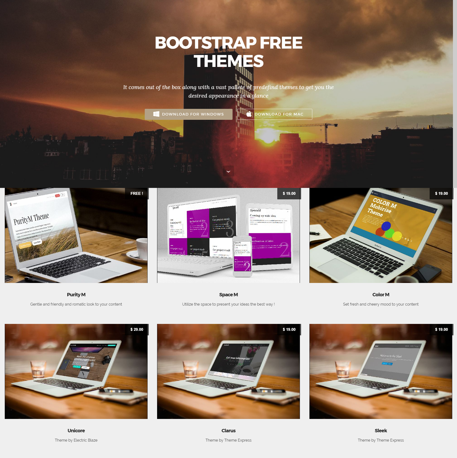 HTML5 Bootstrap Mobile-friendly Templates